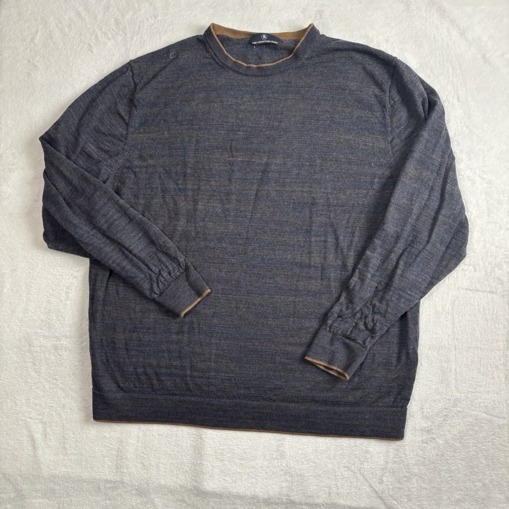 Hart Schaffner Marx Grey Long Sleeve Wool Knit Sweater Men's XL